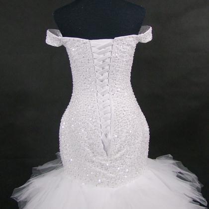 T38 Lace Women Luxury Beautiful Ball Gown Wedding..