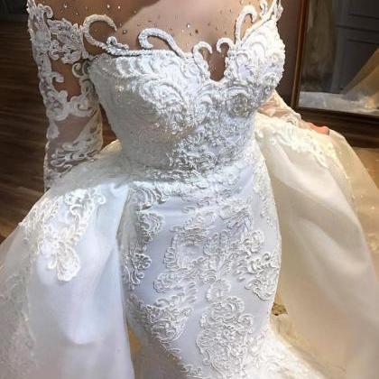 T49 Women Luxury Beading Ball Gown Wedding Dresses