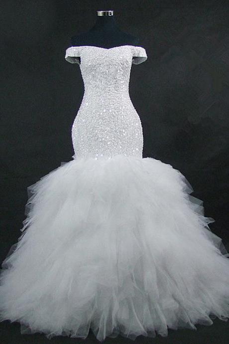 T38 Lace Women Luxury Beautiful Ball Gown Wedding Dresses